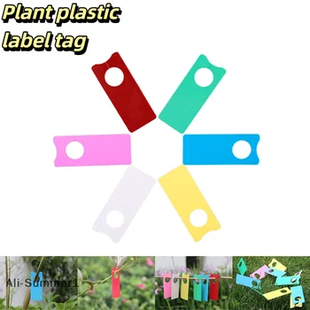 【E】100Pcs Waterproof Plant Markers Plastic Plant Hanging Tags Gardening Plant Marker Label Tools Garden Pots & Planters Supply
