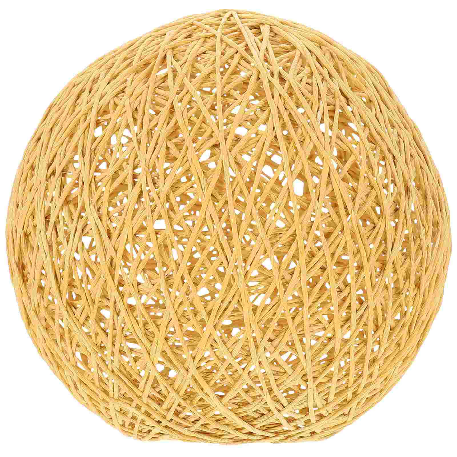 

Shade Lamp Light Pendant Lampshade Rattan Cover Wicker Shades Woven Ceiling Chandelier Basket Vintage Hanging Table Cage Wall