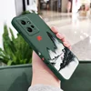 Sunset Red Phone Case For Xiaomi Redmi Note 13 12 12S 11 11S 10 10T 10S 9 9S 8 7 Pro Plus 4G 5G Liquid Silicone Cover 6