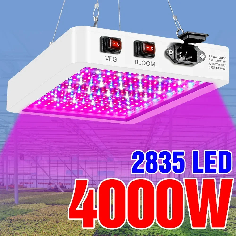 

Newest 4000/5000W Full Spectrum LED Growing Light IP65 Plant Bulbs Hydroponic Lamp Greenhouse Lamps Flower Growth Lighting Box