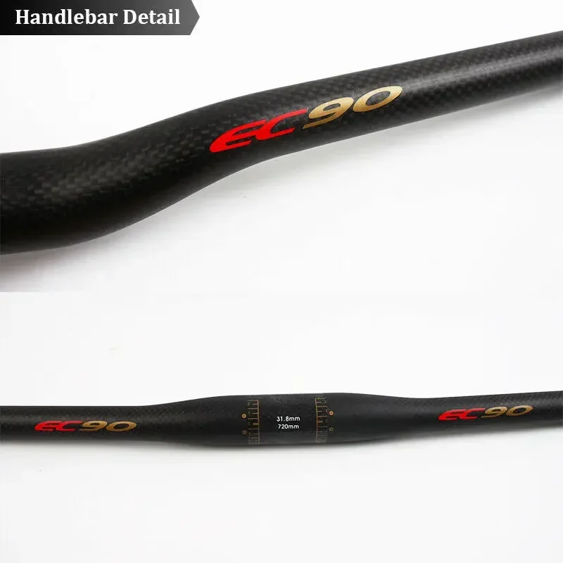 MTB Mountain Bike Horizontal Handlebar Carbon Bicycle Ultralight Straight Handle