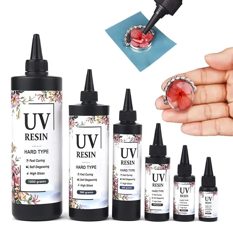 

Твердый УФ-клей для смолы, прозрачный Ультрафиолетовый отверждаемый быстросохнущий клей для эпоксидной смолы для изготовления ювелирных изделий «сделай сам» ручной работы 50 г/100 г/500 г
