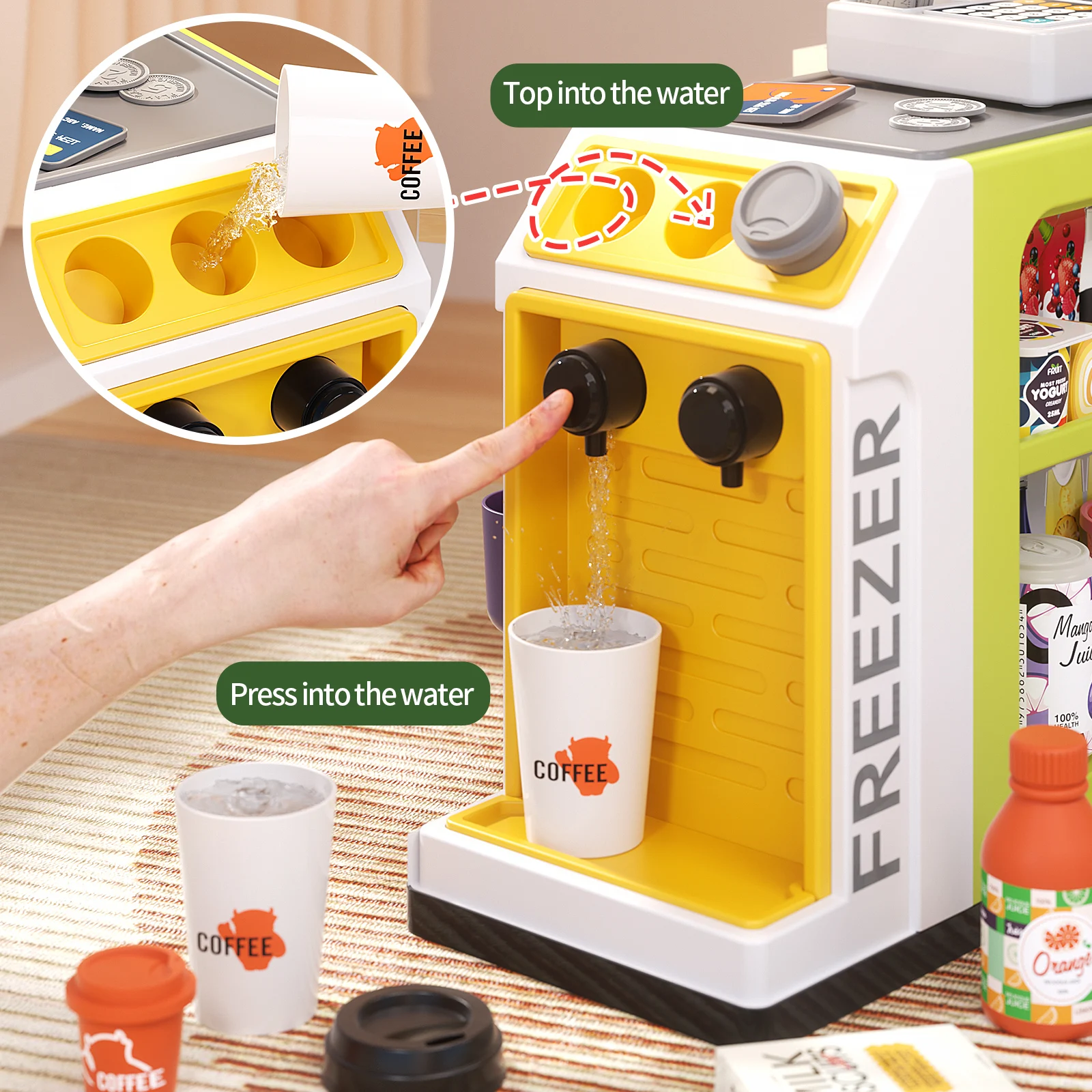 Children's Supermarket Radio Toy Vending Machine Baby Puzzle Play Home Girl 3-6 Years Old 5