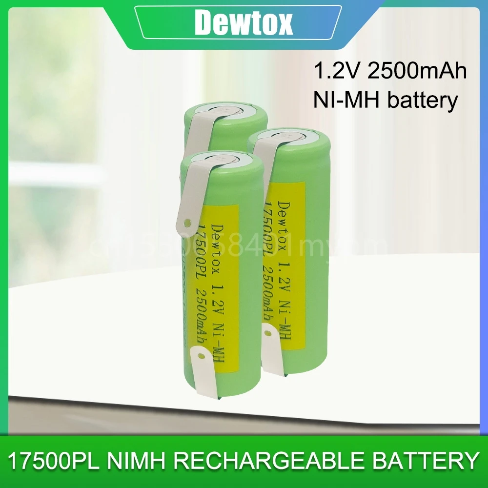 1.2V 2500Mah 17500Pl Batteria Ricaricabile Ni-Mh Di Grande Capacità Per Braun Procare Oral-B Spazzolino Elettrico Trimmer Rasoio Rasoio