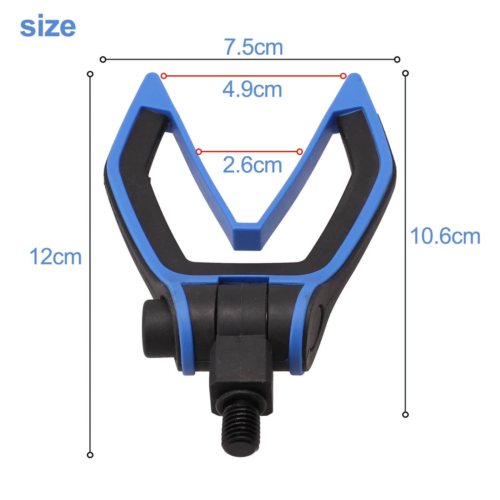 

1 Piece Carp Fishing Rod Rest Nylon TPR Blue Front Rest Butt Rest Back Rest Fishing Rod Holder Fishing Tools Accessories