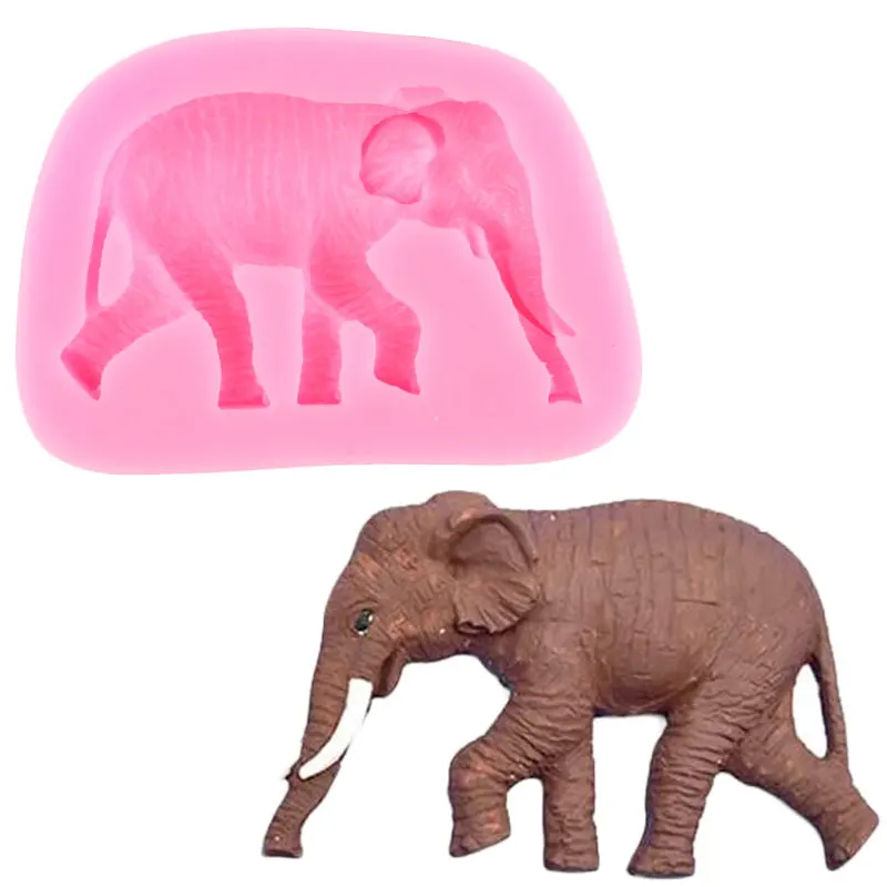 Stampo in silicone a forma di elefante, per la produzione di sapone, stampi per aromaterapia, cioccolato, sapone, gelatina, budino Delr