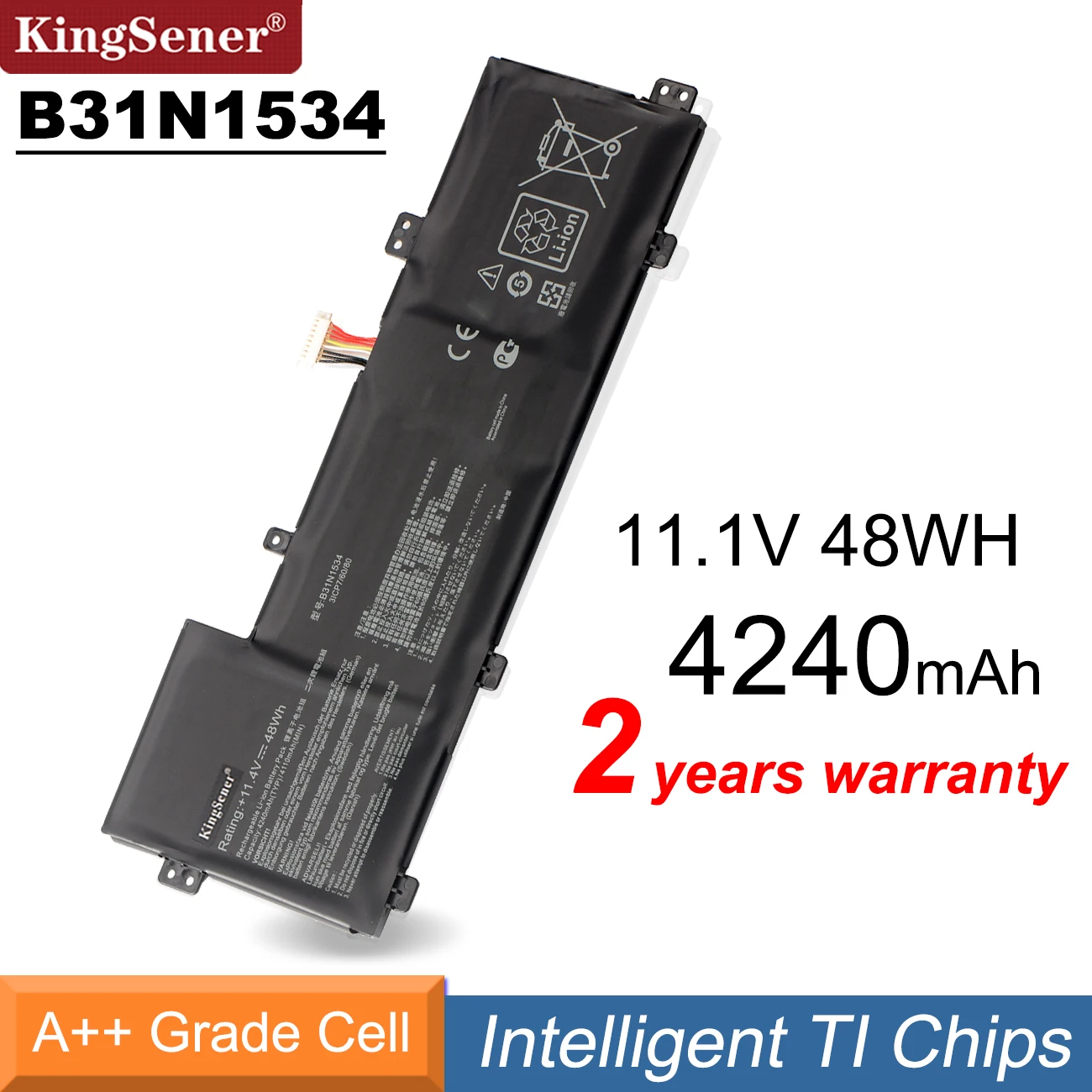Kingsener-bateria para Notebooks B31n1534 para Asus Zenbook Ux510 Ux510 Ux510ux Série 3icp7 60 80 11.4v 48wh