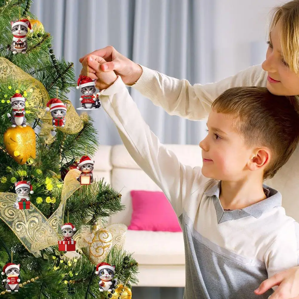 1Pc Kids' Room Christmas Decor Advent Calendar Cute Cartoon Cat Christmas Countdown Calendar Advent for Festive