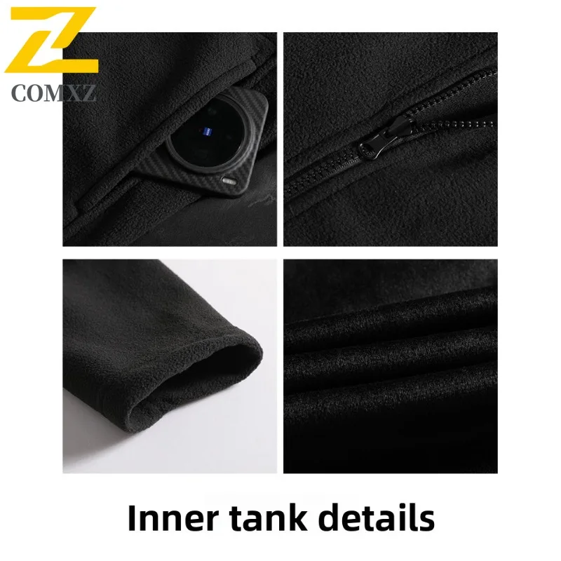 COMXZ Men Jacket Premium Hooded Outdoor Mountaineering Thickened Warm Parka 2025 Casual Daily Style Lightweight Winter Coat
