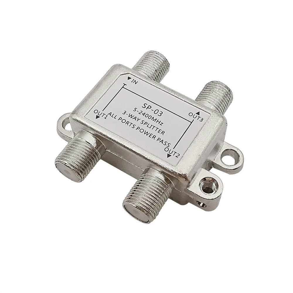 Koaxialkabel-Splitter 2-in-1, F-Typ RG6 | 2 Stück, Für TV, Satellit & Antenne