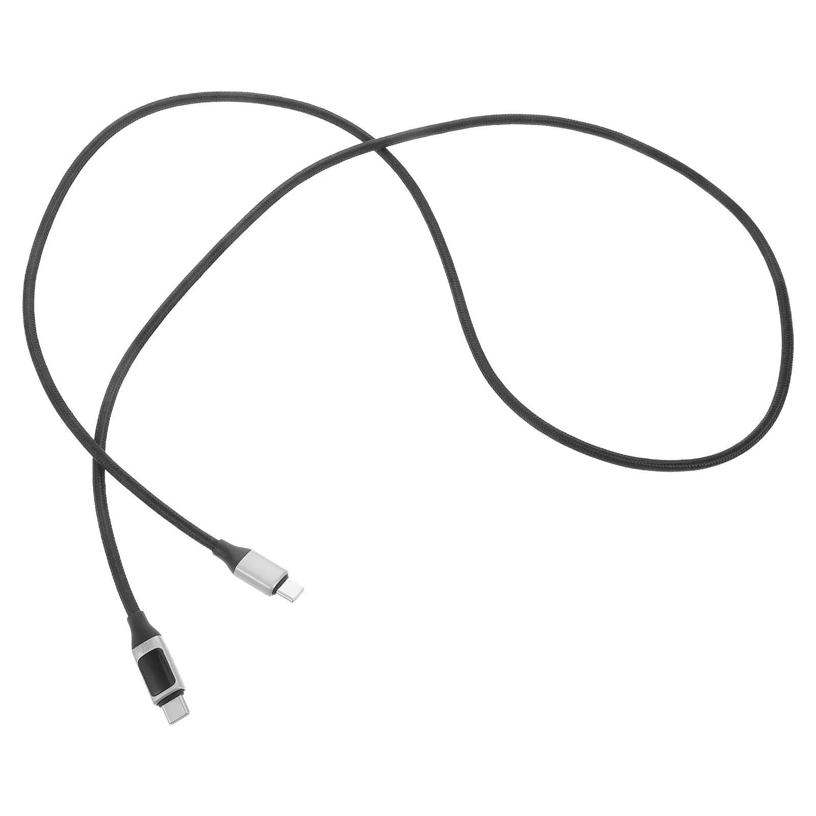 디지털 디스플레이 타입-C 충전 케이블 100W 고속 충전 USB-C 코드 휴대폰, 태블릿, 차량용 충전기와 호환 가능 고출력 LED