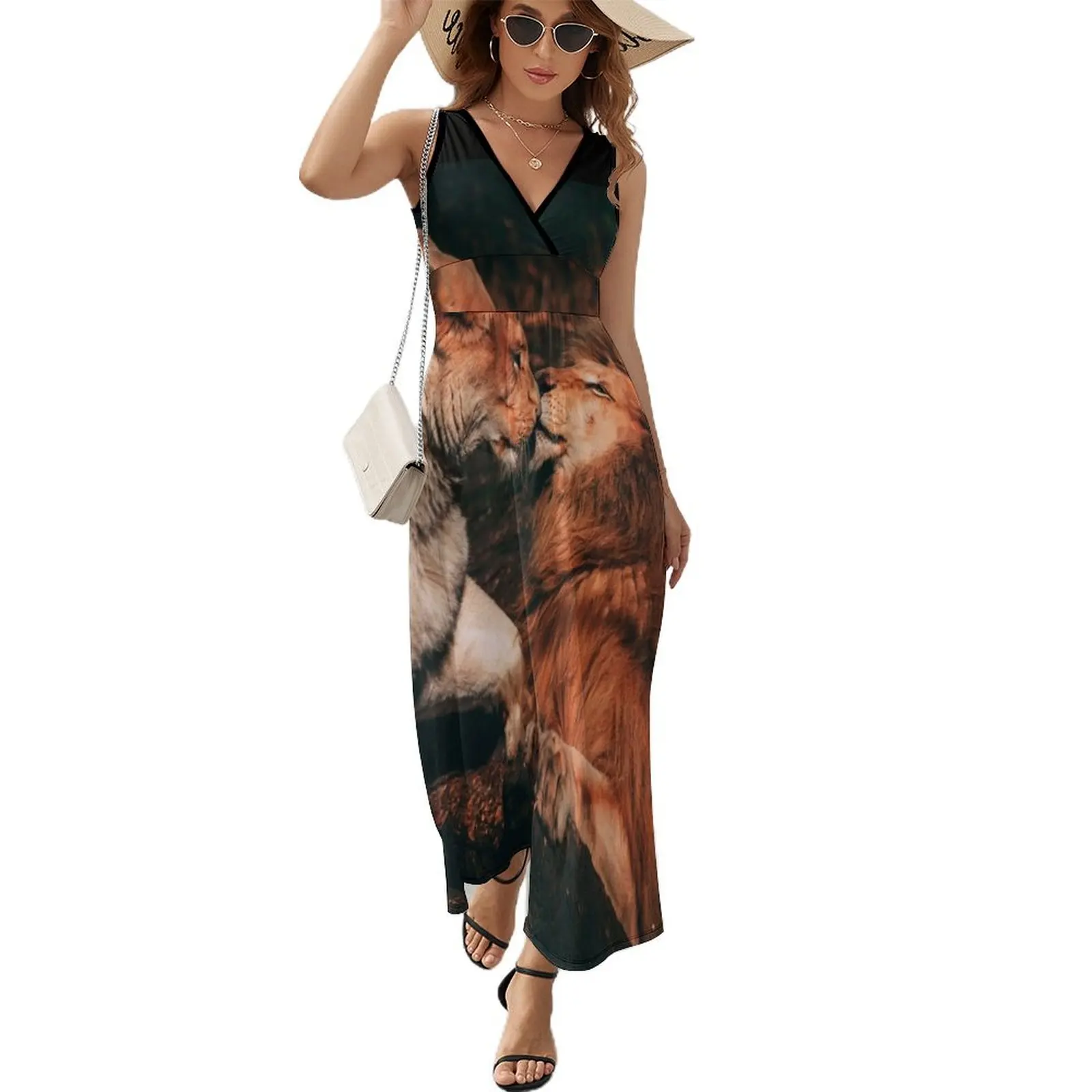Love Between King and Queen of The Jungle Sleeveless Dress dresses for womens Womens dresses prom dress 2024