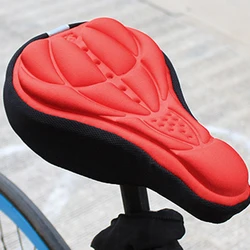 Ergonomic 3D Saddle Seat Cover - Comfortable Foam Cushion for Cycling (Red)