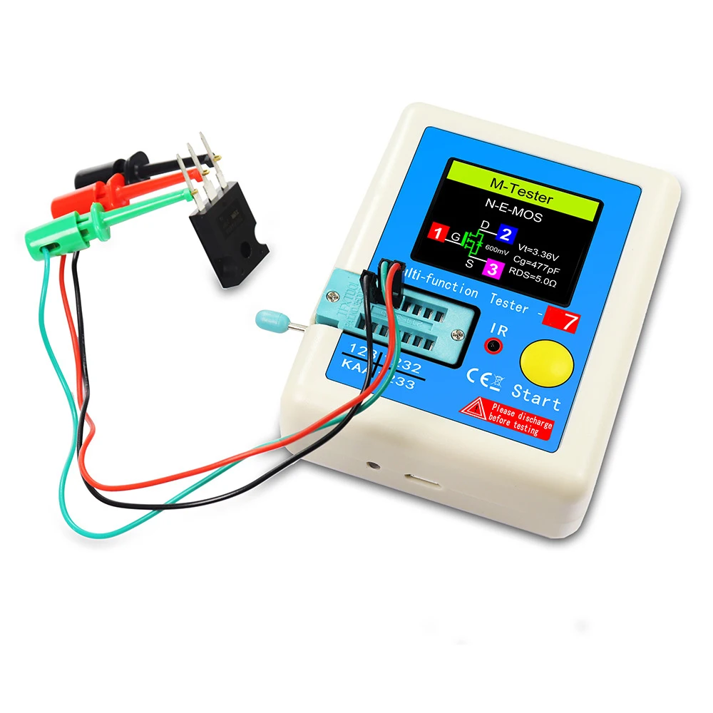 LCR-T7 Multi-function Transistor Tester Multimeter for Diode Triode MOS/PNP/NPN Capacitor Resistor Transistor Battery Measure transistor tester
