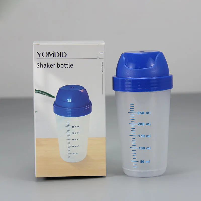 YOMDID Transparent Shaker Bottle Creative Milkshake Protein Powder Mixing Bottle Shake Cup Water Bottle Drinkware About 300ml