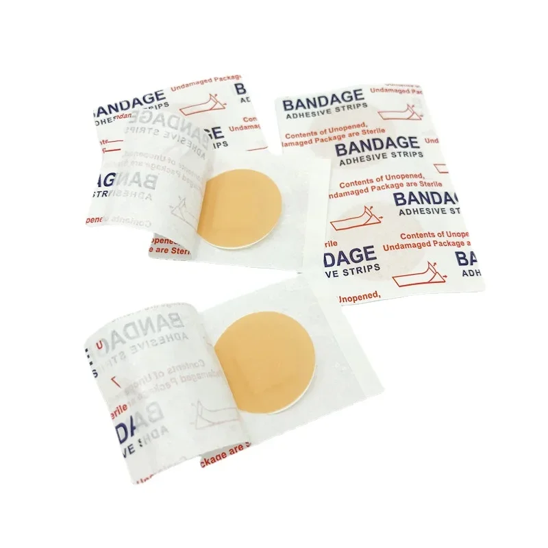 100pcs/set Circle Shape Band Aid for Wound Dressing Plasters Round Skin Patch for First Aid Woundplast Adhesive Bandages 2