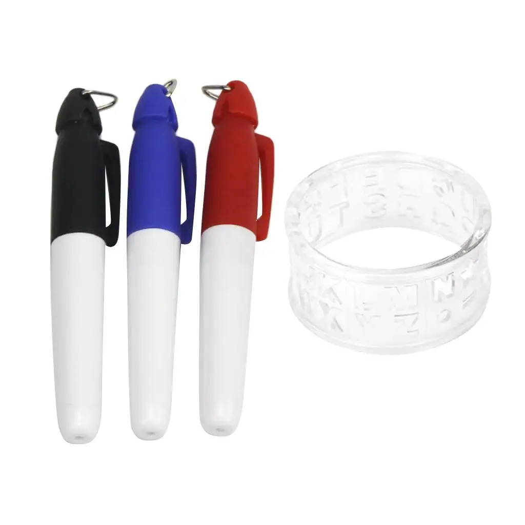 Ball Alignment Line Liner Drawer Marker Lines Draw Template with 3 Color Pens