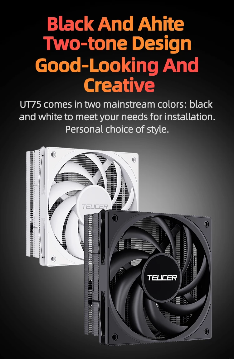 UT Series Tiny Titan Air Cooling Radiator Cooler Low Noise Avoid Memory CPU Fan