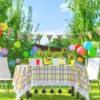 10Pcs/Set Tablecloth Weights Outdoor Table Cloth Weights Teardrop Shape Pendant Stones With Metal Clips Picnic Family Party 5