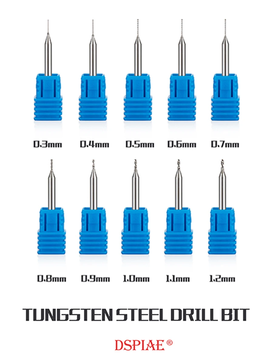 DISPAI DB-01 HAND DRILL TUNGSTEN CARBIDE DRILL BIT 0.3MM-3.0MM METAL BIT 3.175MM