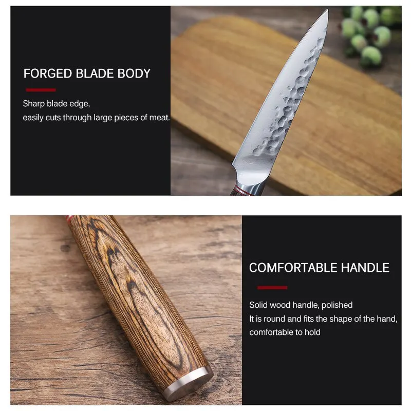 Kitchen knife 5.5inch stainless steel fruit utility paring tomato steak forged boning cookware