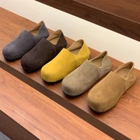 Mules en daim pour femme, chaussures simples, collection Printemps-Automne 2026, mules Baotou à enfiler pour l'extérieur 5