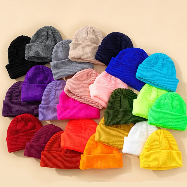 Bonnet tricoté pour hommes, court, grande taille, Hip Hop, solide, chaud,  rétro, Baggy, Melon, crâne, nouvelle collection automne 2022 - AliExpress