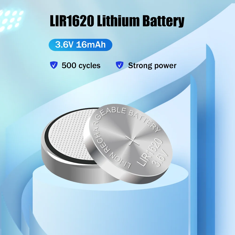 Lir1620 Lir 1620 3.6v Lithium Rechargeable Battery For Clocks Computer