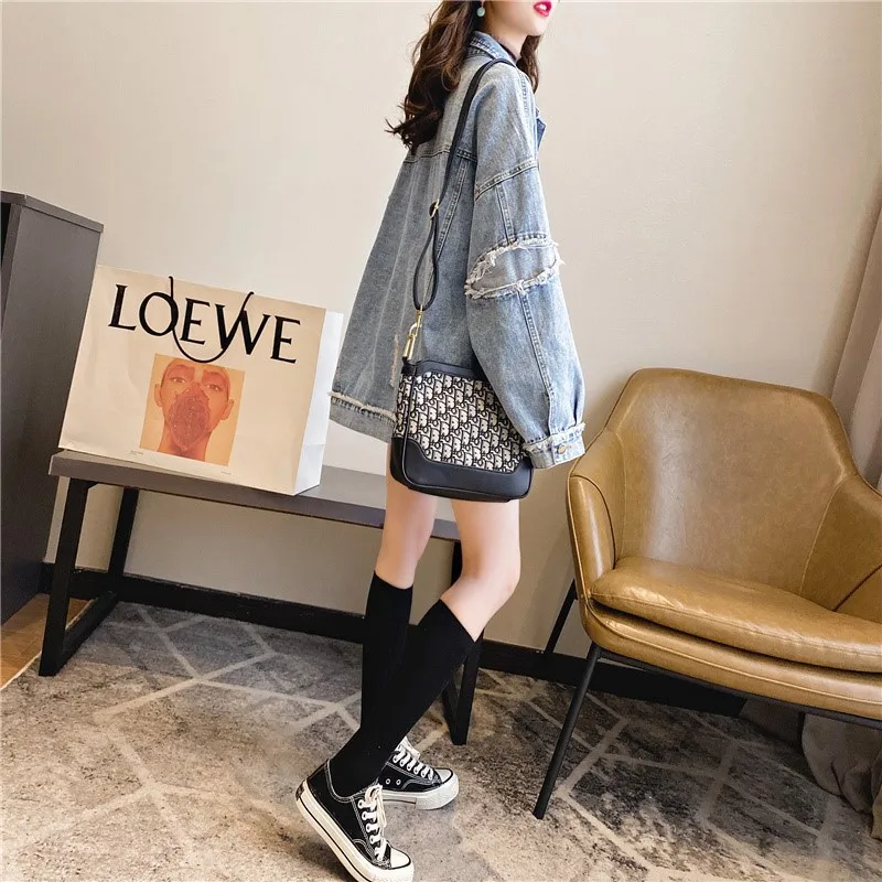Women Denim Jacket 2023 New Spring Retro Outwear Cowboy Coat Fashion Long Sleeve Casual Jean Coat Female Loose Coats Oversized - Image 3