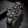 2 Pieces/Set Men's Fashion Casual Leather Quartz Watch Set - Stylish Timepiece And Wallet Combo Ideal Gift Choice 2