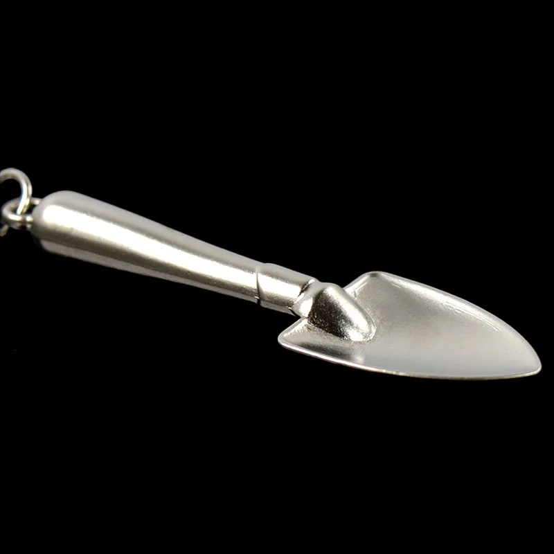 Shovel Keyring Creative Lovely Metal Pendant Tool Key Chain Silver 5