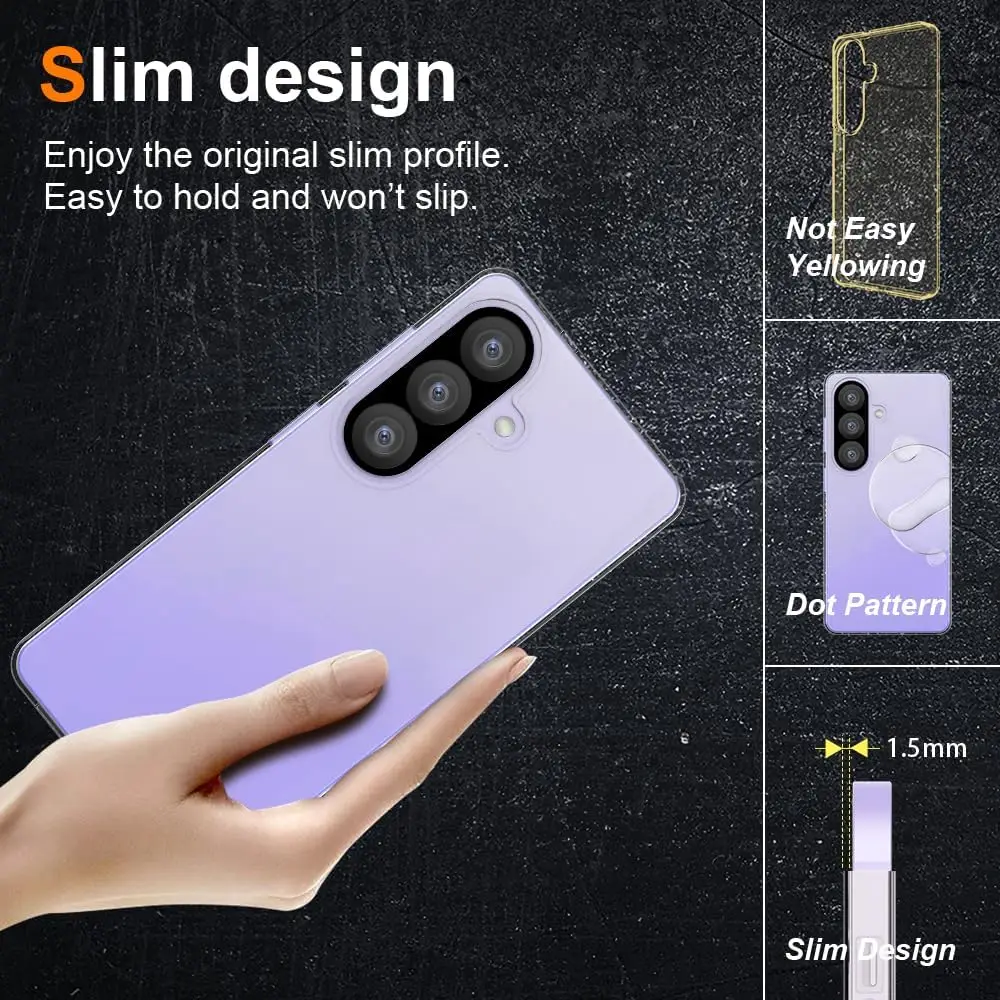 Ultra Thin Clear Silicone TPU Phone Case - Transparent Soft Protective Cover
