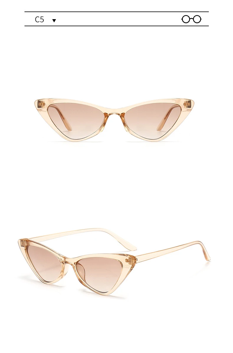 Cat-Eye-Sonnenbrille für Damen und Herren, modisch, 2024, Designer, trendig, kleines Dreieck, weibliche Sonnenbrille, Party-Brillen-Zubehör, UV400 – Detail 13