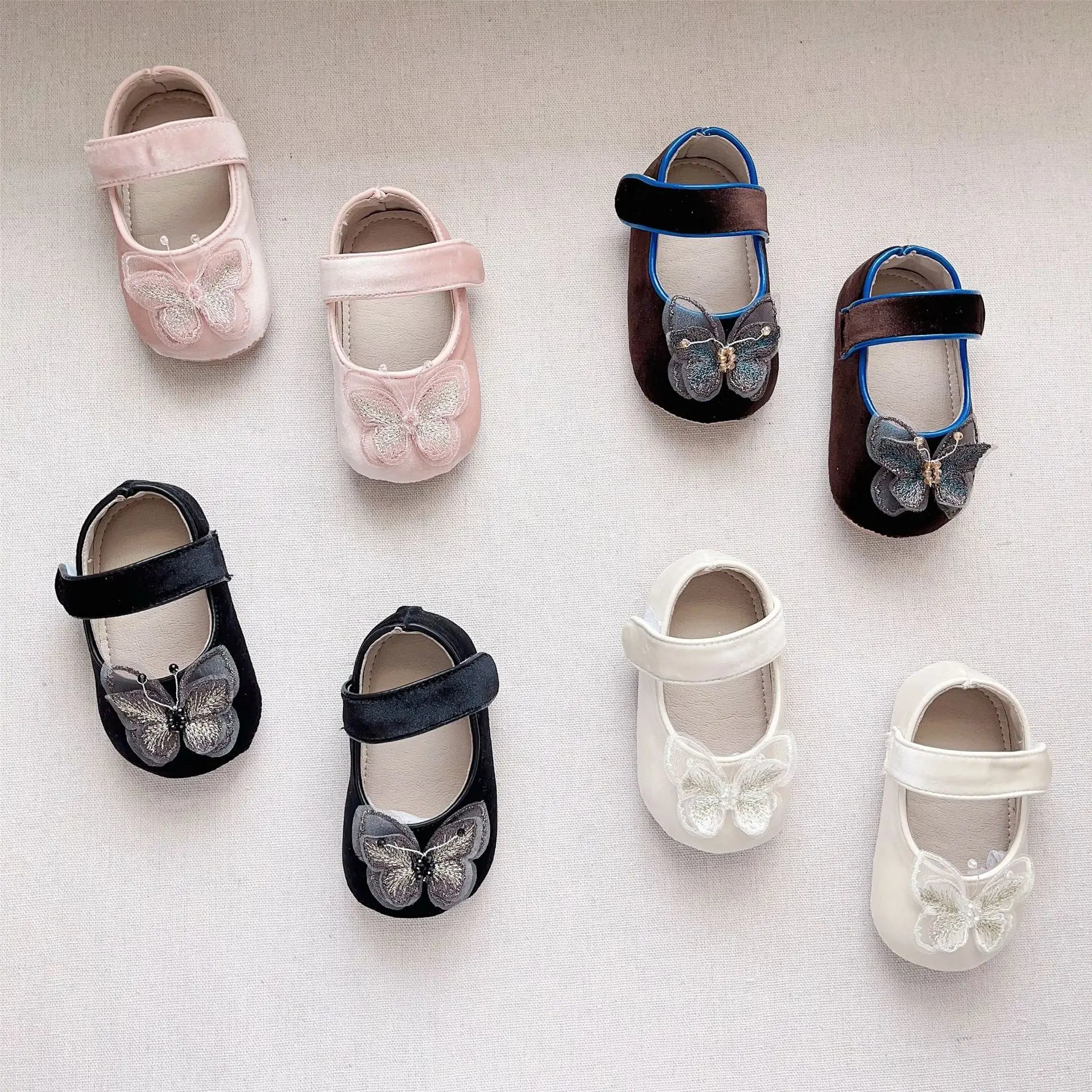 4144 Girl's Shoes Autumn New Korean Butterfly Princess Baby
