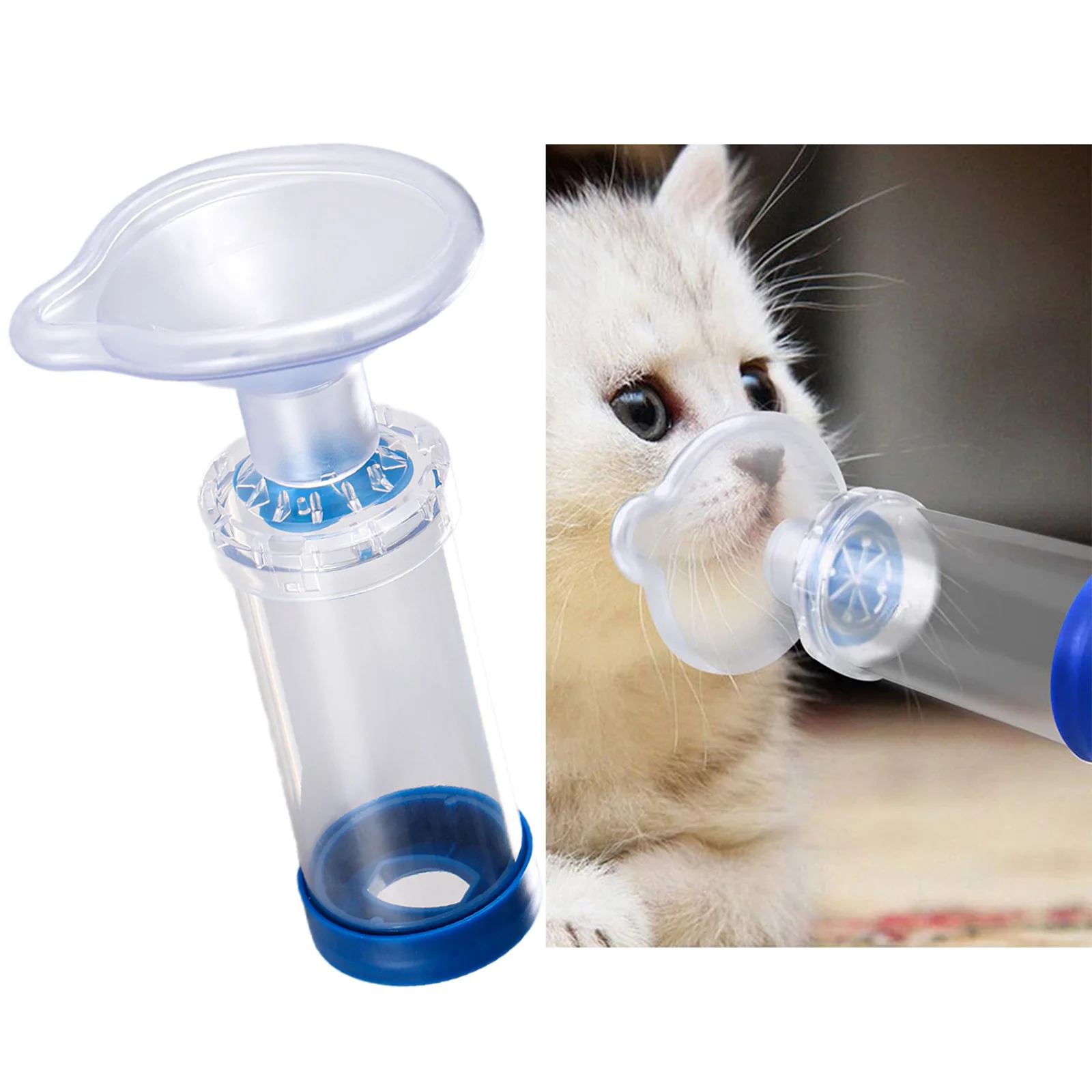 Pet Inhaler Spacer Handheld Spacer Dog Pets aerosol chamber Aerochamber Device Cat Dog Inhaler Mask Handheld inhaler Pet Respiratory Aid Tool