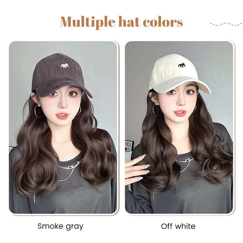 Synthetic Straight Hair Wig Cap for Women Black Brown