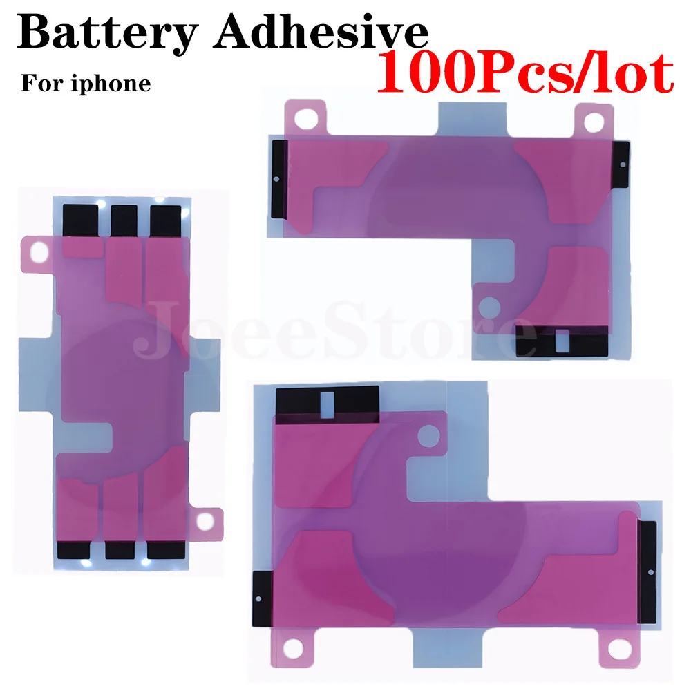 100pcs 배터리 접착 스티커 iPhone 15 14 13 12 11 X XS XR 6 6S 7 8 Pro Max Plus 미니 3M 이중 테이프 당겨 여행 접착제 부품