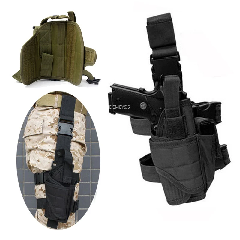 

Универсальная тактическая кобура для пистолета для правой руки для стрельбы на открытом воздухе охоты падение ног кобура для пистолета для переноски бедра кобура чехлы