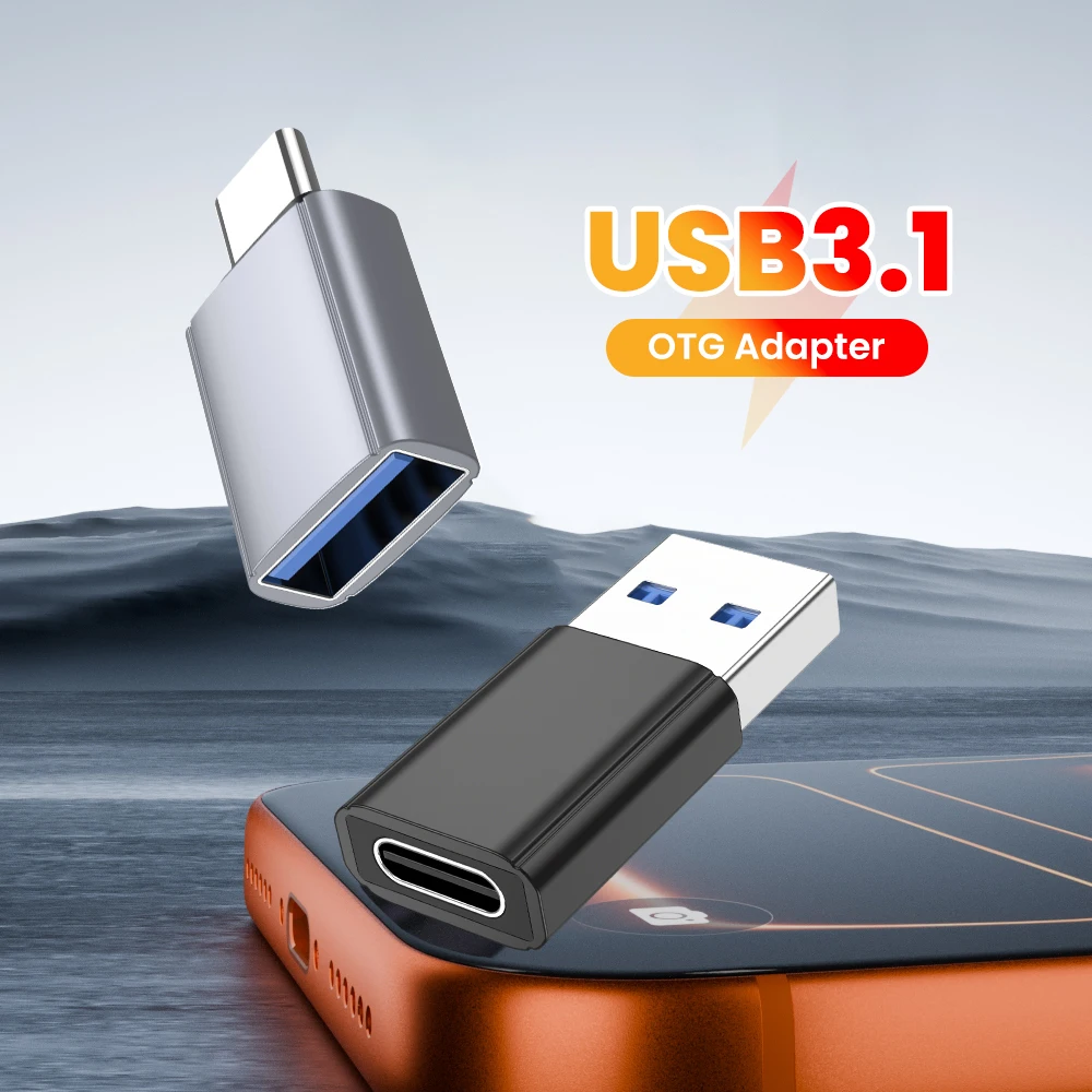 타입 C to USB A OTG 어댑터 USB 3.1 to 타입 C 암 커넥터 고속 충전 데이터 전송 연결기 아이폰 17 15 16 삼성 PC용