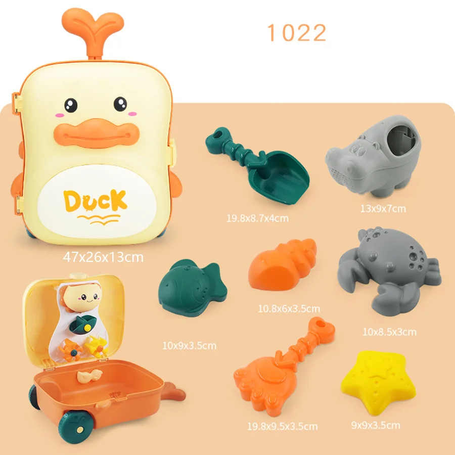 Beach Toys for Toddlers - Sand Toys Set with Water Wheel, Watering Can, Sand Scoop in  Dinosaur Case | Essential Summer Travel 6