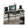 Gaming Desk with Led Lights,72" Large Wing-Shaped Studio Desk W Keyboard Tray, Computer Desk Table W Monitor Stand 3
