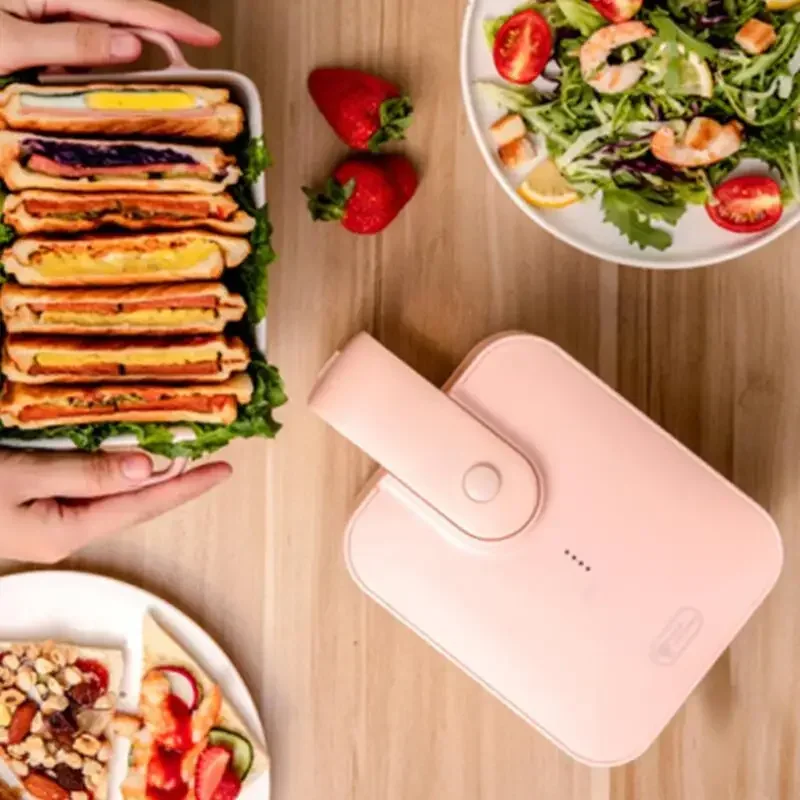 New Breakfast Sandwich Machine Internet Celebrity Home Small Bread Machine Switch Dual-purpose Toaster Press Sandwich