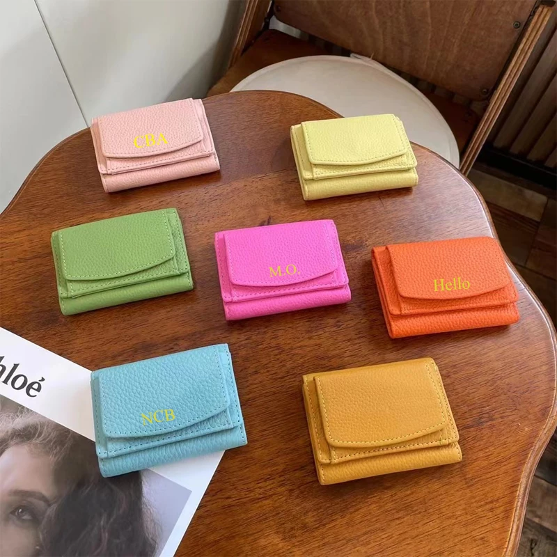 

Ins стиль Модные женские короткие тройные мини-кошельки RFID Кошелек для монет большой емкости зажим для денег из натуральной кожи держатель для кредитных карт