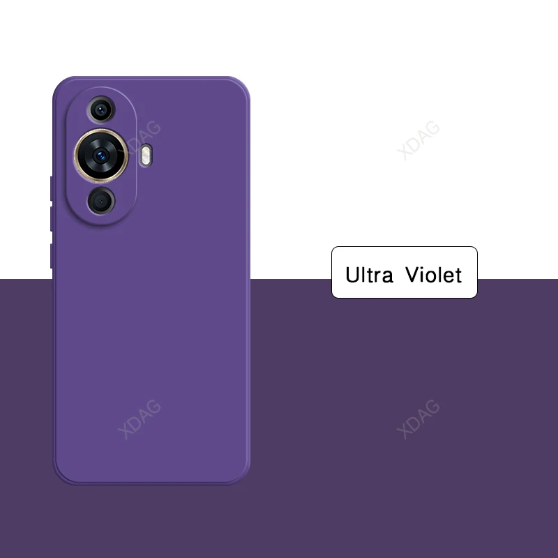 Premium Liquid Silicone Shockproof Phone Case Cover with Soft Flocking Interior - Solid Color