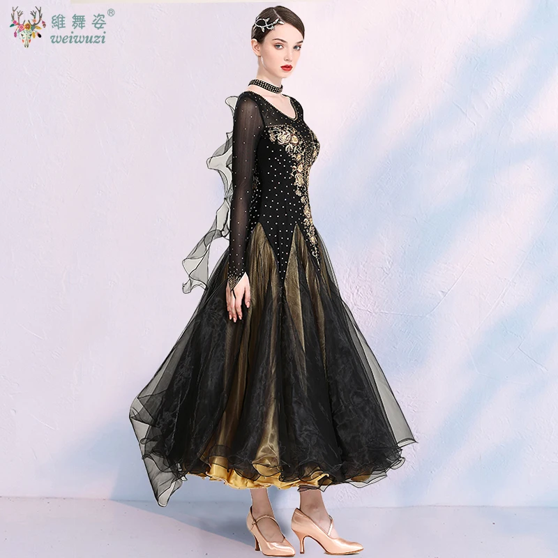 Abbigliamento da ballo da sala per abito da ballo sexy elegante di fascia alta da donna Valzer Tango Abiti da spettacolo per competizioni di danza moderna - immagine 3