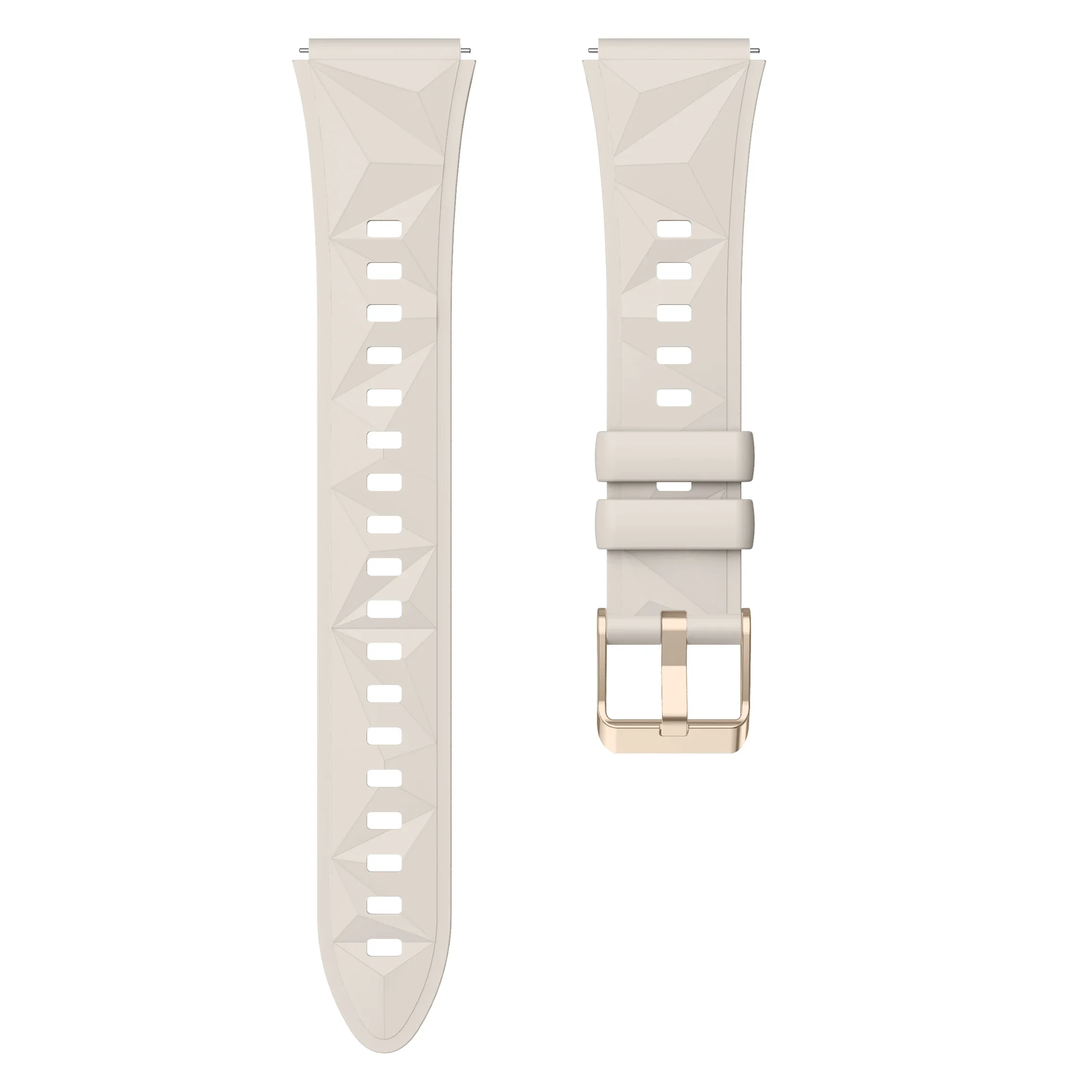 Elegant 18mm Rose Gold Buckle Watch Strap with Quick Release Mechanism