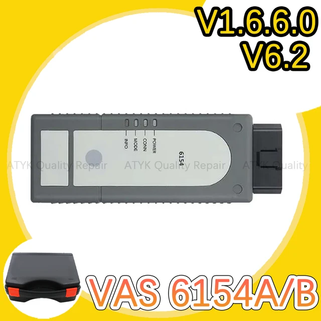 VAS 6154A V1.6.6.0 V6.2 OBD2 스캐너: VW 및 AUDI 차량 진단 및 프로그래밍 솔루션