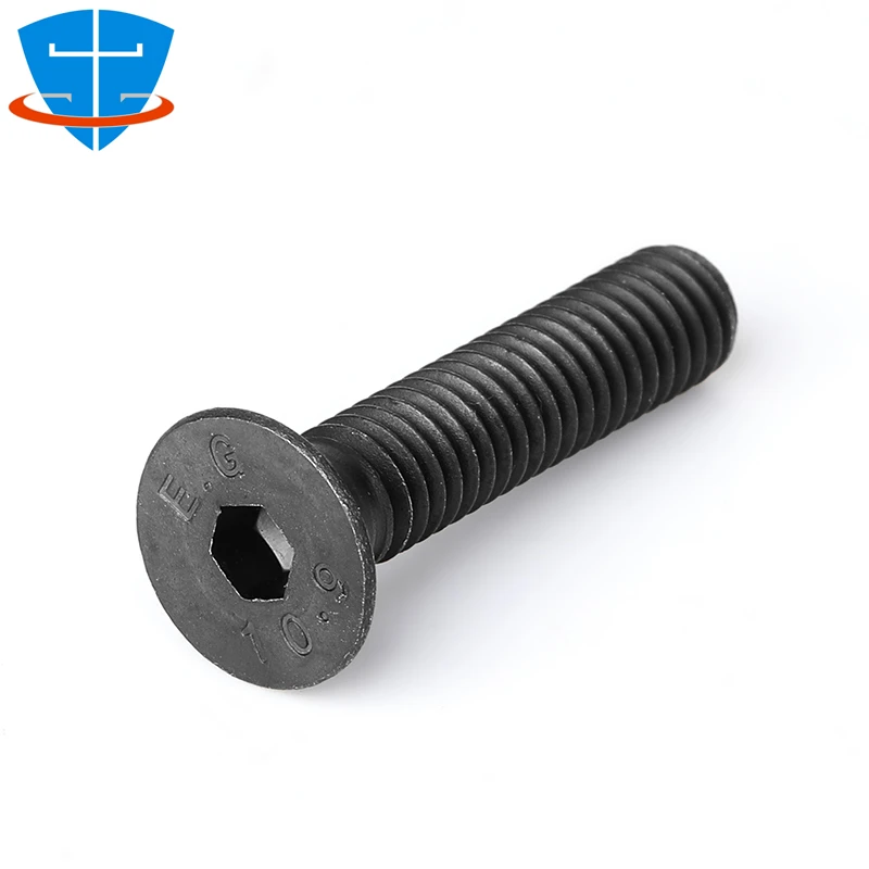 10PCS 플랫 알렌 볼트 2 4 6 8 10 1/8 5/32 1/4 3/16 5/16 3/8 1/2 3/4 5/8 UNC UNF 영국 표준 블랙 합금강 육각 소켓 카운터싱크 헤드 나사