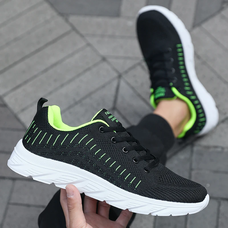 Men's Comfortable Outdoor Sneakers 2025 New Breathable Mesh Lightweight Non-Slip Soft Sole Walking Running Casual Sports Shoes