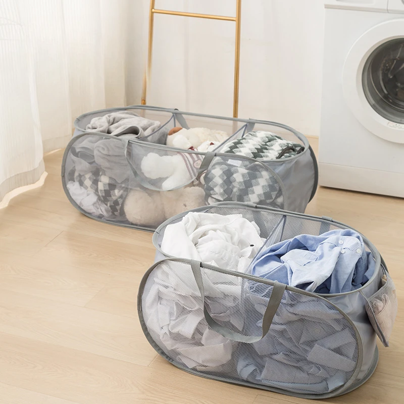 Portable Foldable Laundry Basket Dirty Clothes Storage and Storage Basket Bathroom Accessories Hanger Travel Garbage Can Wasmand
